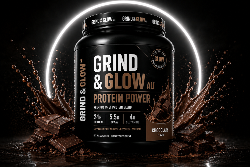 Grind & Glow AU Protein Power – Chocolate Premium Whey Protein