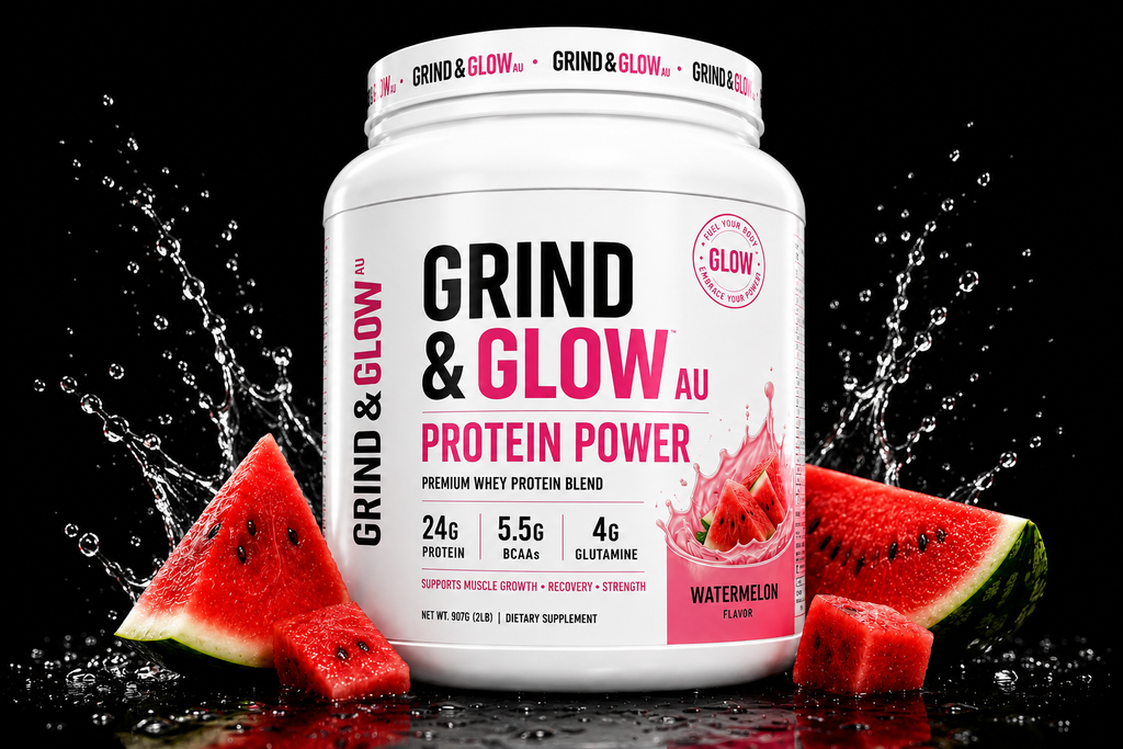 Grind & Glow AU Protein Power – Watermelon Premium Whey Protein